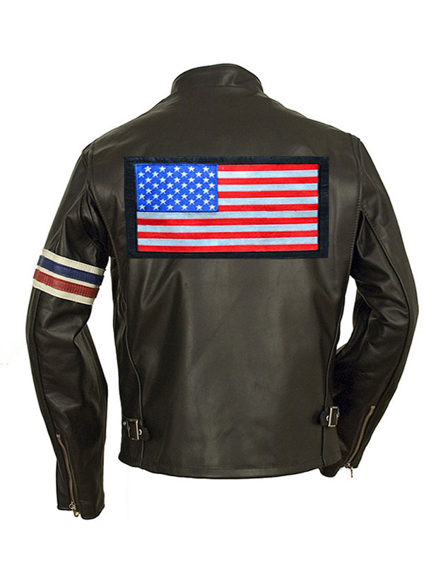 Easy Rider Peter Fonda Captain America Flag Jacket